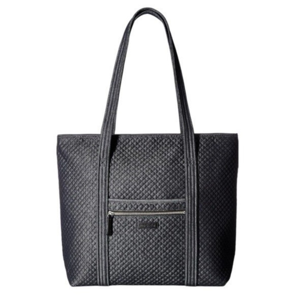 Vera Bradley Iconic Vera Tote bag In Denim Navy Retired RARE!